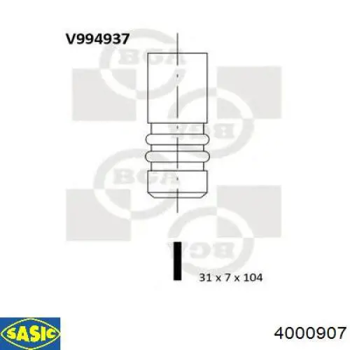 7701465325 Renault (RVI) válvula de admisión