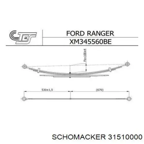  Ballesta delantera para MERCEDES BENZ TRUCK TRUCK T1/TN BM 611