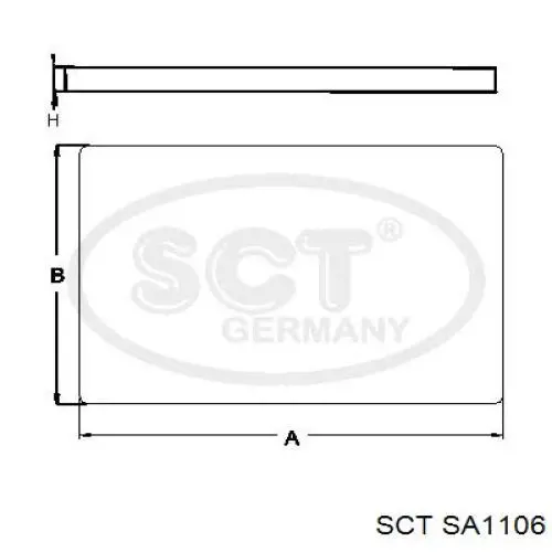 SA1106 SCT filtro de habitáculo