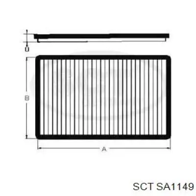 SA1149 SCT filtro de habitáculo