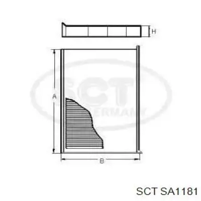 SA1181 SCT filtro de habitáculo