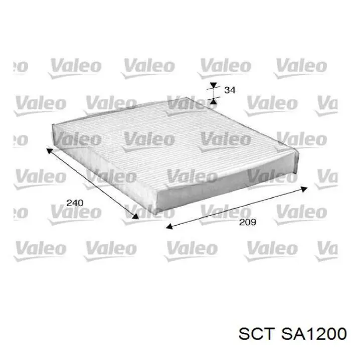 SA1200 SCT filtro de habitáculo