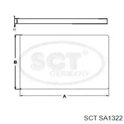 SA1322 SCT filtro de habitáculo