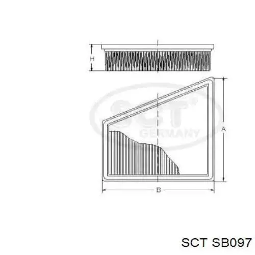 SB097 SCT filtro de aire