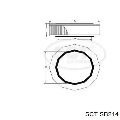 86HF9601AA Ford filtro de aire