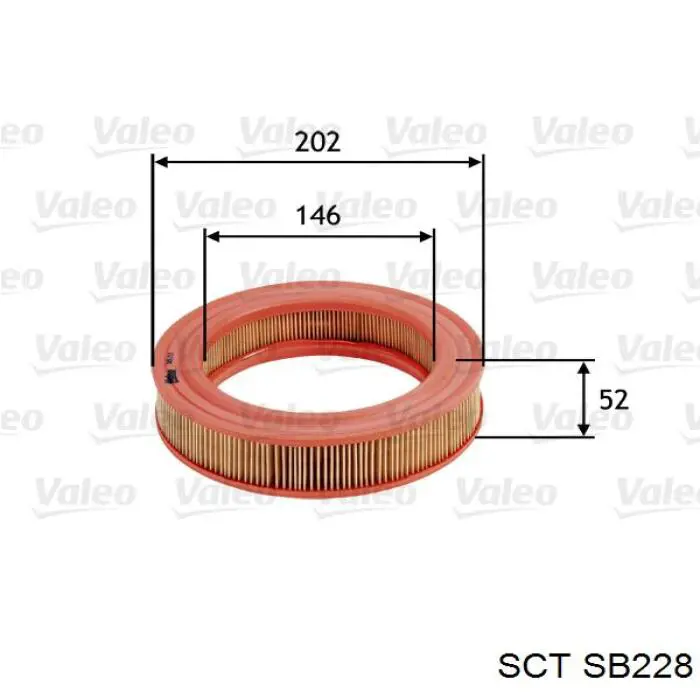 SB228 SCT filtro de aire