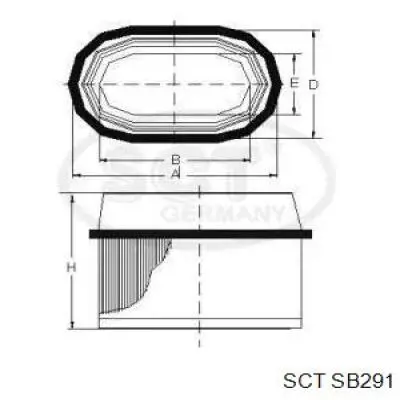 SB 291 SCT filtro de aire