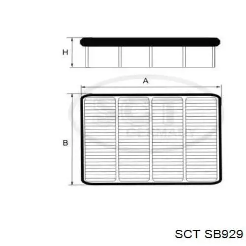 SB 929 SCT filtro de aire