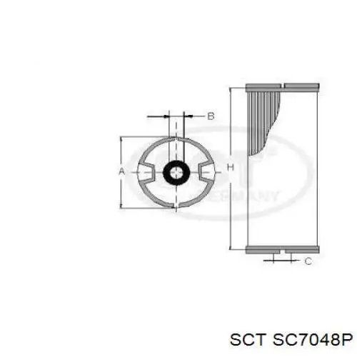 SC7048P SCT filtro combustible