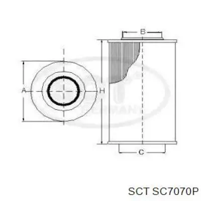 SC7070P SCT filtro combustible