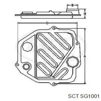 SG1001 SCT filtro hidráulico, transmisión automática