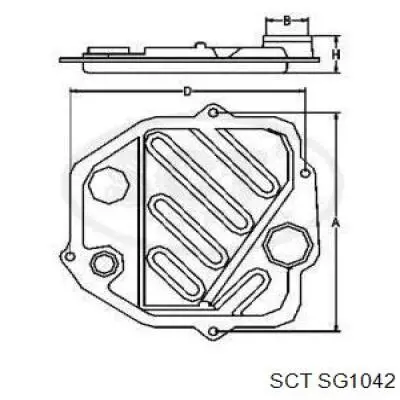 SG1042 SCT filtro hidráulico, transmisión automática