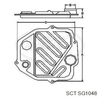 SG1048 SCT filtro hidráulico, transmisión automática