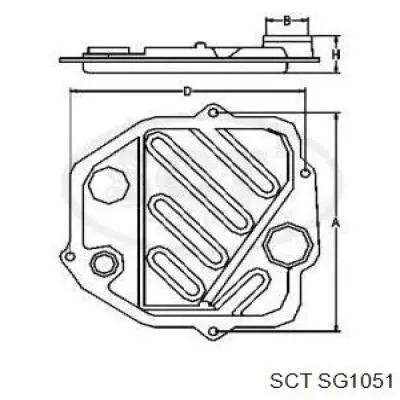 SG1051 SCT filtro hidráulico, transmisión automática