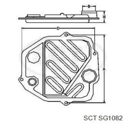 SG1082 SCT filtro hidráulico, transmisión automática