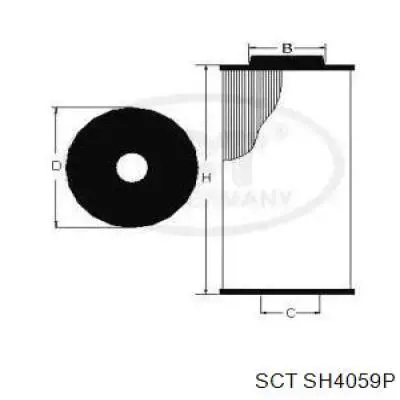 SH4059P SCT filtro de aceite