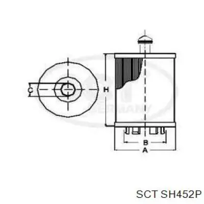 SH452P SCT filtro de aceite