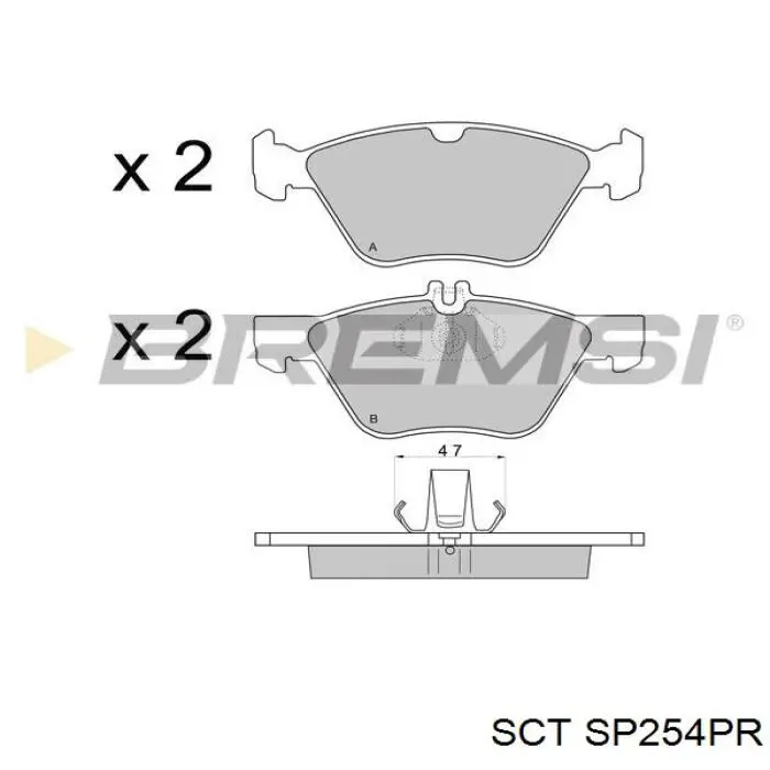 SP254PR SCT pastillas de freno delanteras