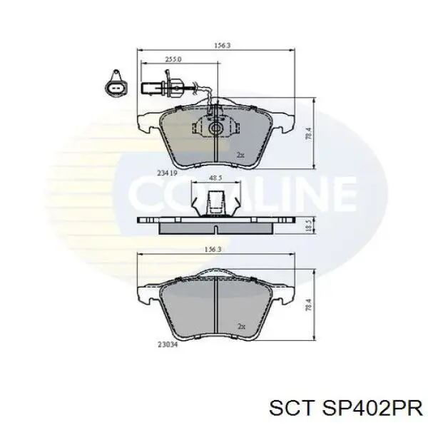 SP402PR SCT pastillas de freno delanteras