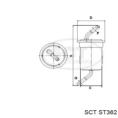 ST362 SCT filtro combustible