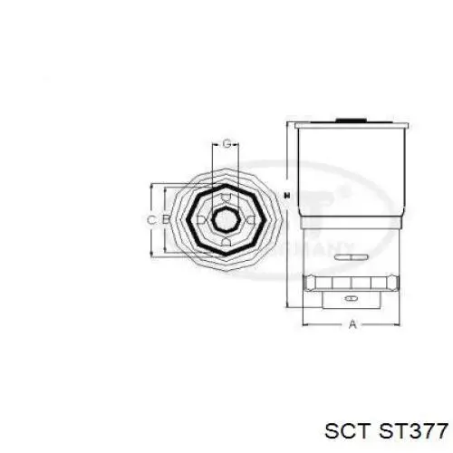 Q-GS5653 Bugus filtro combustible