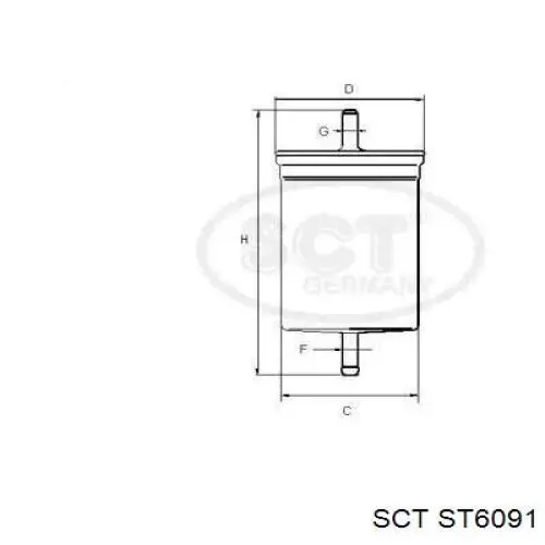 ST6091 SCT filtro combustible