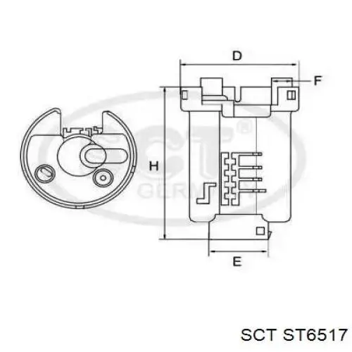 ST6517 SCT filtro combustible