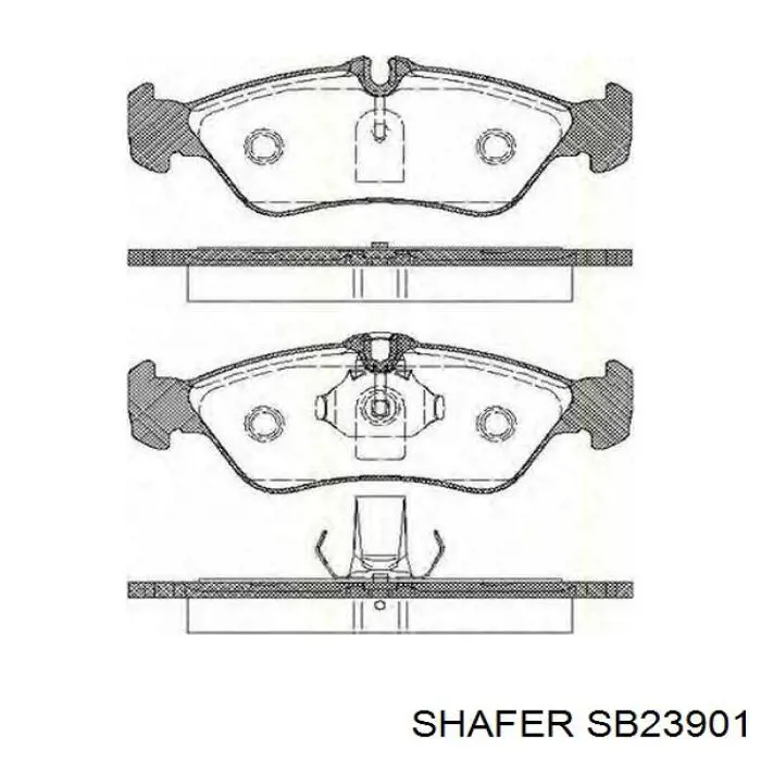 SB23901 Shafer pastillas de freno traseras