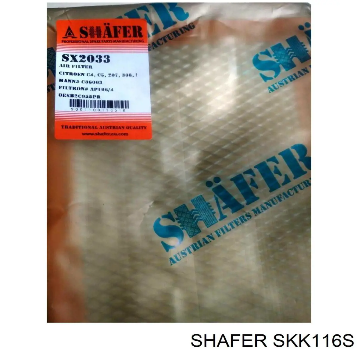 SKK116S Shafer filtro de habitáculo