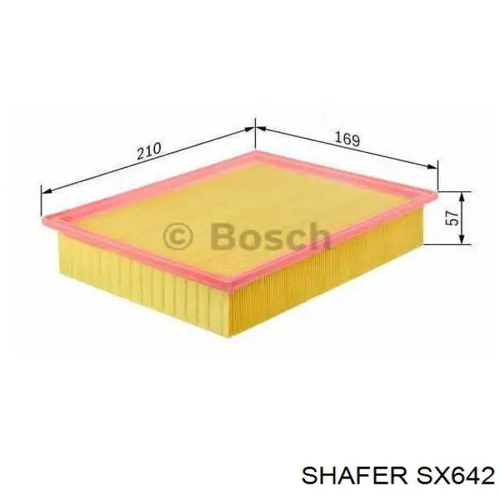 SX642 Shafer filtro de aire