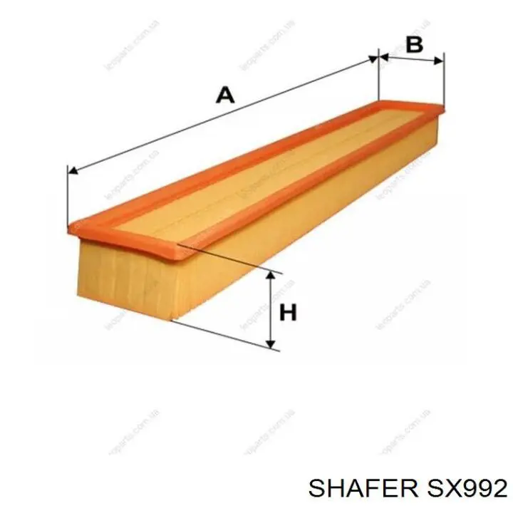 SX992 Shafer filtro de aire