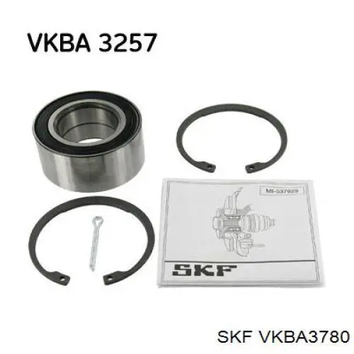 VKBA3780 SKF cojinete de rueda delantero