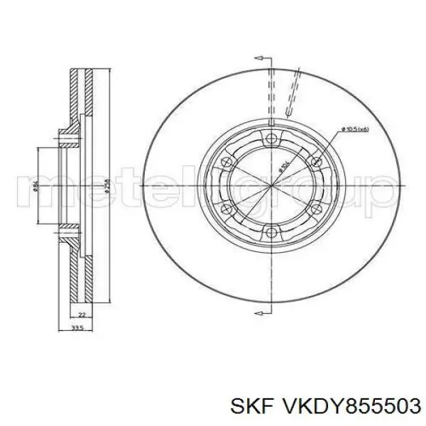 VKDY855503 SKF palanca intermedia de dirección