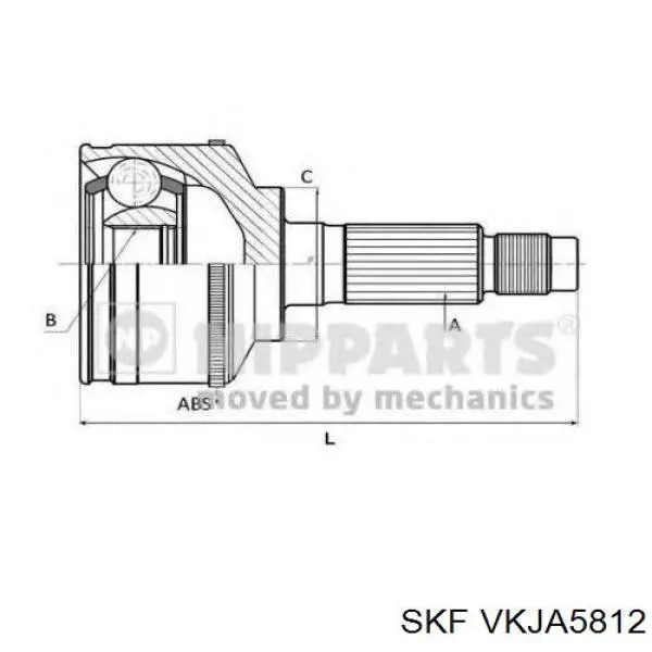 VKJA5812 SKF junta homocinética exterior delantera