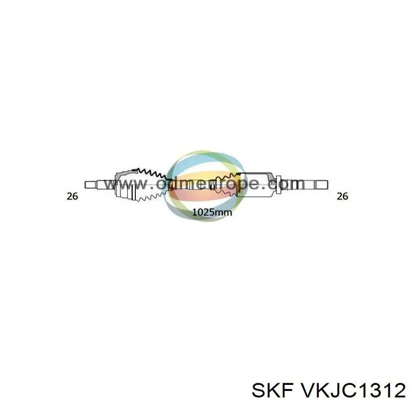 VKJC 1312 SKF árbol de transmisión delantero derecho