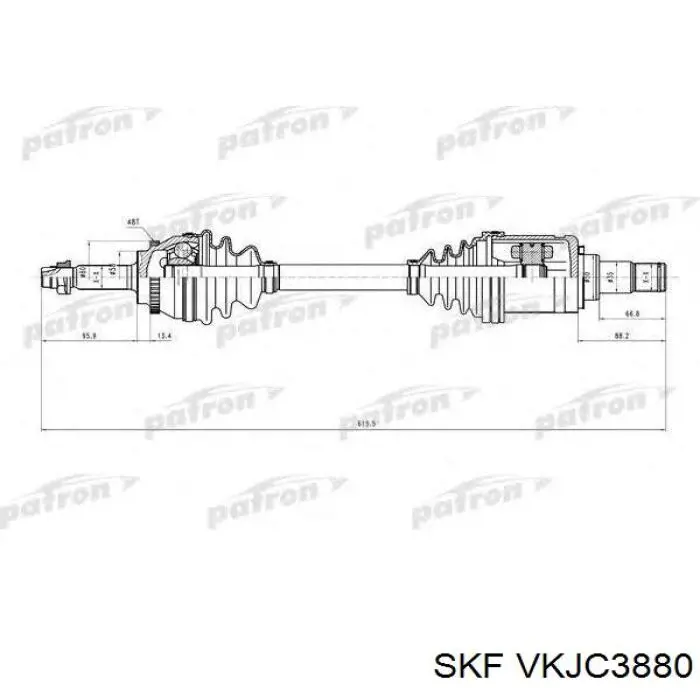 VKJC3880 SKF árbol de transmisión delantero izquierdo