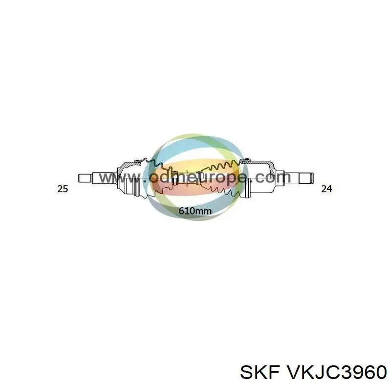 VKJC 3960 SKF árbol de transmisión delantero izquierdo