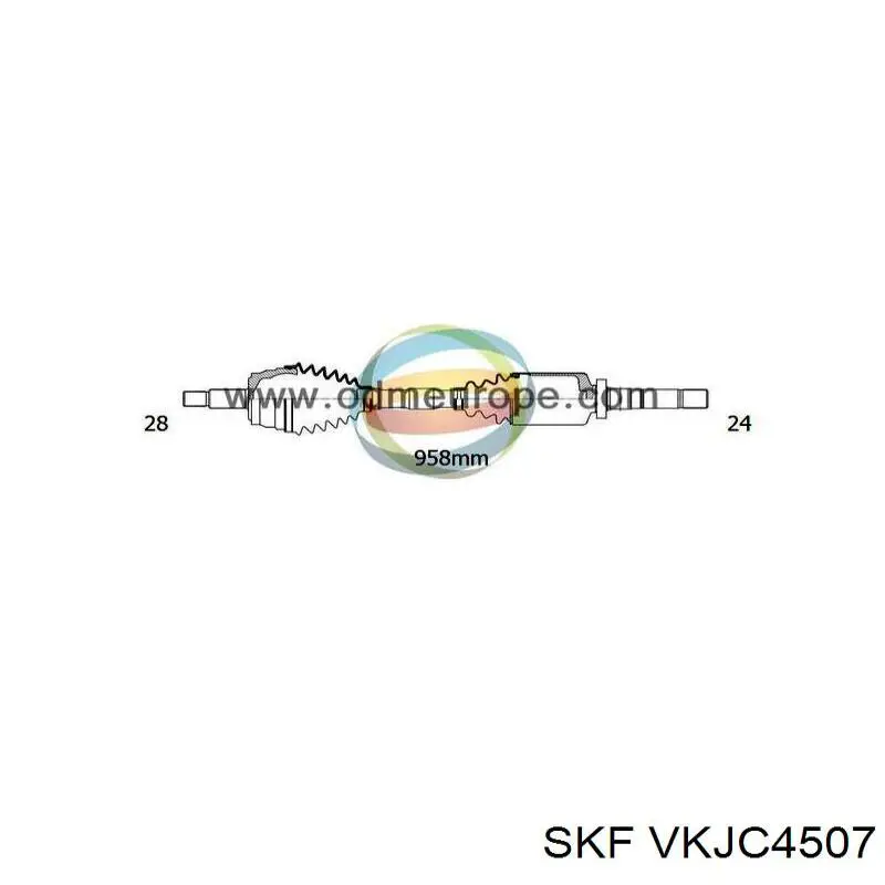 VKJC 4507 SKF árbol de transmisión delantero derecho