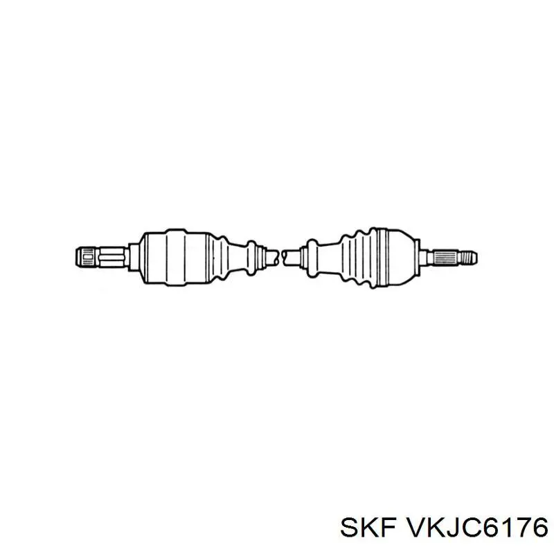 VKJC6176 SKF árbol de transmisión delantero derecho