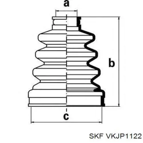 VKJP 1122 SKF fuelle, árbol de transmisión delantero exterior