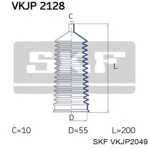 VKJP2049 SKF fuelle, dirección