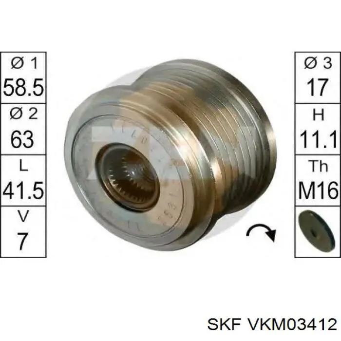 VKM 03412 SKF poleas juego de piezas