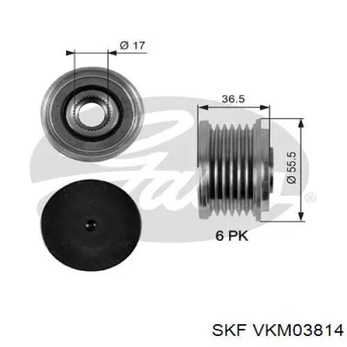 VKM 03814 SKF poleas juego de piezas