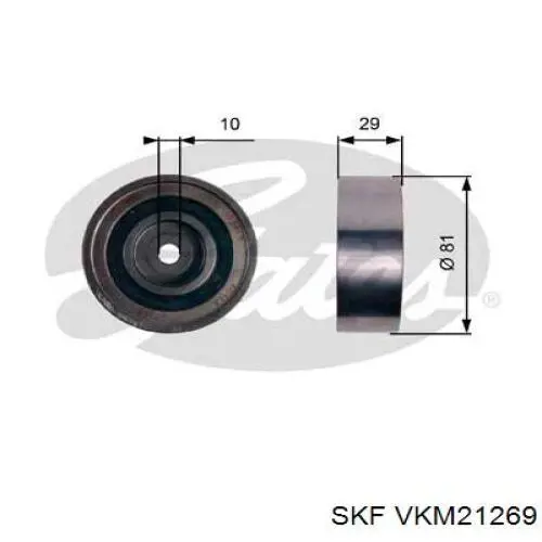 VKM 21269 SKF rodillo intermedio de correa dentada