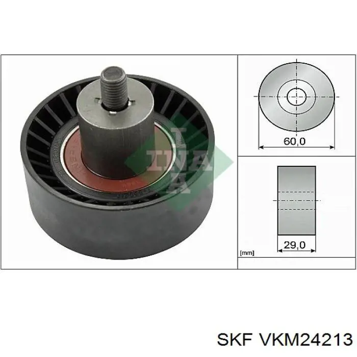 VKM24213 SKF rodillo intermedio de correa dentada