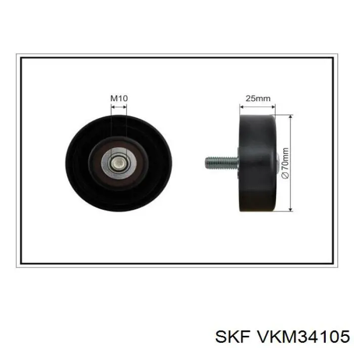 VKM 34105 SKF polea inversión / guía, correa poli v