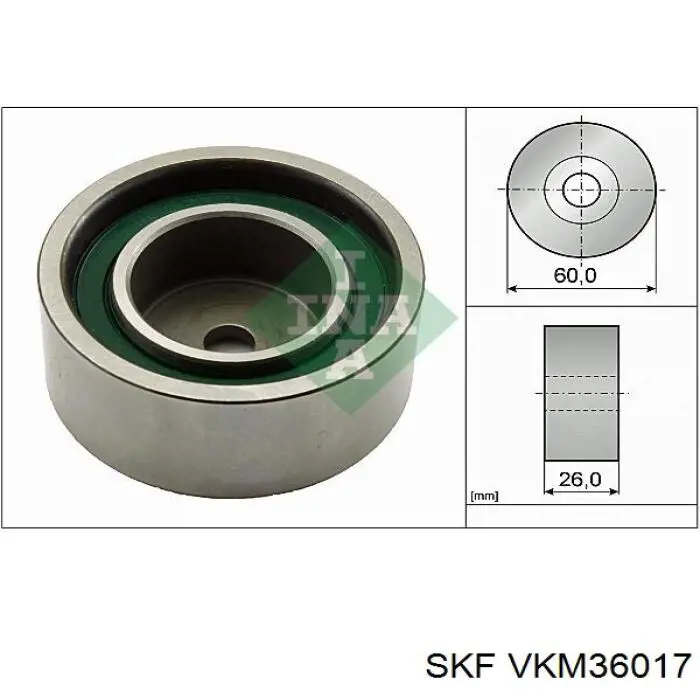 VKM 36017 SKF rodillo, correa trapecial poli v