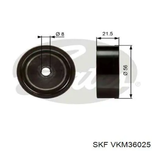 VKM 36025 SKF rodillo, correa trapecial poli v