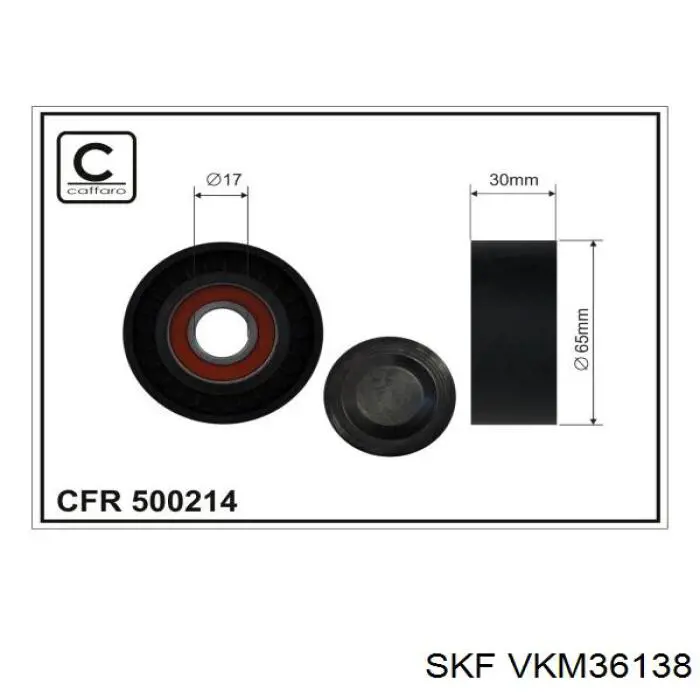 VKM 36138 SKF tensor de correa, correa poli v