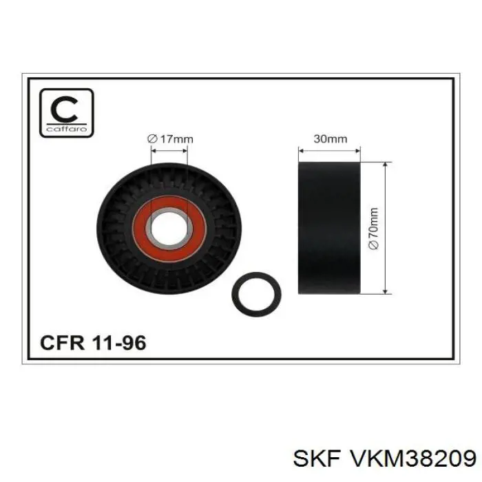 VKM38209 SKF tensor de correa, correa poli v